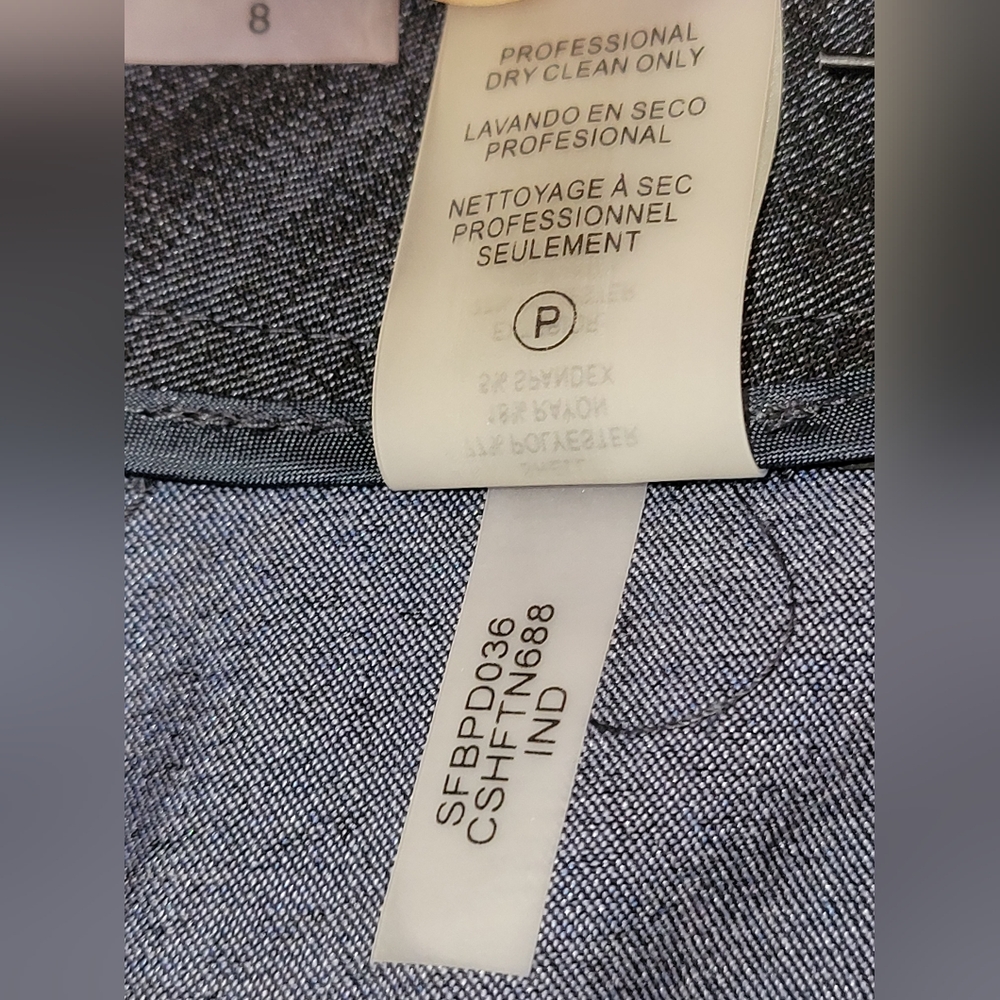 Calvin Klein Modern Fit Straight Leg Slight Flare Charcoal Gray Trousers Size 8 - Picture 6 of 16